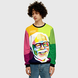Свитшот мужской Hayao Miyazaki, цвет: 3D-черный — фото 2