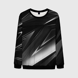 Свитшот мужской GEOMETRY STRIPES BLACK & WHITE, цвет: 3D-черный