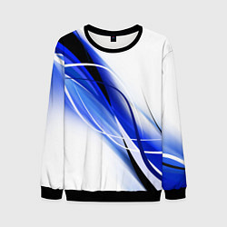 Свитшот мужской GEOMETRY STRIPES BLUE, цвет: 3D-черный