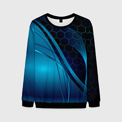 Свитшот мужской ABSTRACT BLUE, цвет: 3D-черный