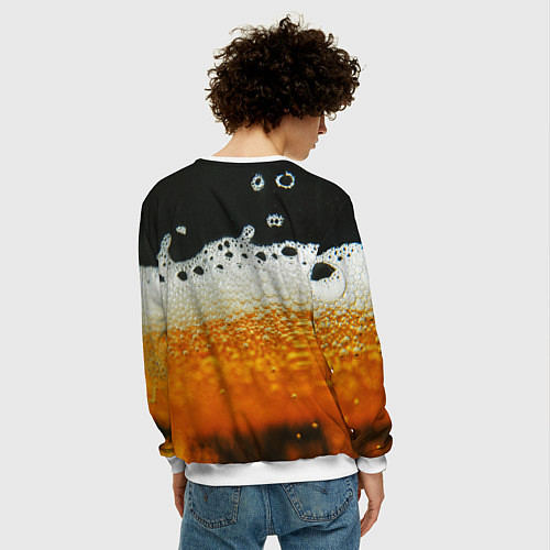 Мужской свитшот ТЕМНОЕ ПИВО / 3D-Белый – фото 4