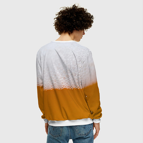 Мужской свитшот ТЕМА:ПИВО / 3D-Белый – фото 4