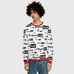 Свитшот мужской PornHub, цвет: 3D-красный — фото 2