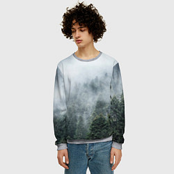 Свитшот мужской Туманный лес, цвет: 3D-меланж — фото 2