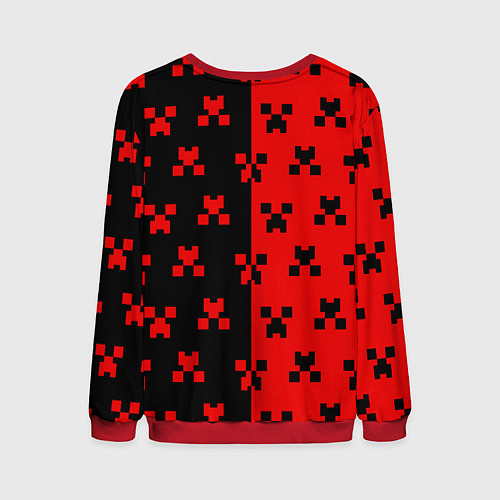 Мужской свитшот MINECRAFT CREEPER / 3D-Красный – фото 2