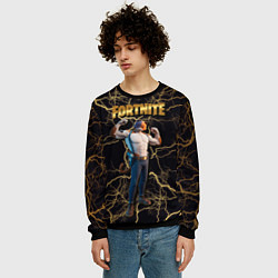 Свитшот мужской Meowcles Fortnite 2, цвет: 3D-черный — фото 2