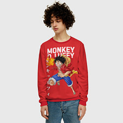 Свитшот мужской Monkey D Luffy, цвет: 3D-красный — фото 2