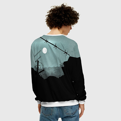 Мужской свитшот The saga of Tanya the evil / 3D-Белый – фото 4