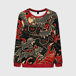 Свитшот мужской Dsquared tatoo DRAGON, цвет: 3D-красный