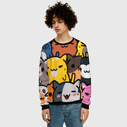 Свитшот мужской КОТЕЙКИ, цвет: 3D-черный — фото 2