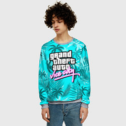 Свитшот мужской GTA VICE CITY, цвет: 3D-меланж — фото 2