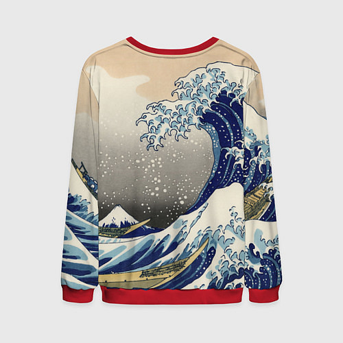 Мужской свитшот ЯПОНСКАЯ КАРТИНА / 3D-Красный – фото 2