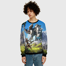 Свитшот мужской HORIZON ZERO DAWN, цвет: 3D-черный — фото 2