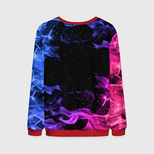 Мужской свитшот ОГОНЬ НЕОН / 3D-Красный – фото 2