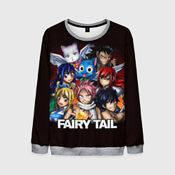 Свитшот мужской FAIRY TAIL ХВОСТ ФЕИ, цвет: 3D-меланж