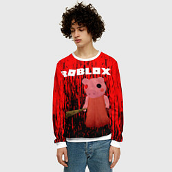 Свитшот мужской Roblox Piggy, цвет: 3D-белый — фото 2