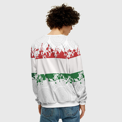 Мужской свитшот Таджикистан / 3D-Белый – фото 4