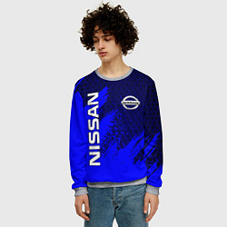 Свитшот мужской NISSAN, цвет: 3D-меланж — фото 2