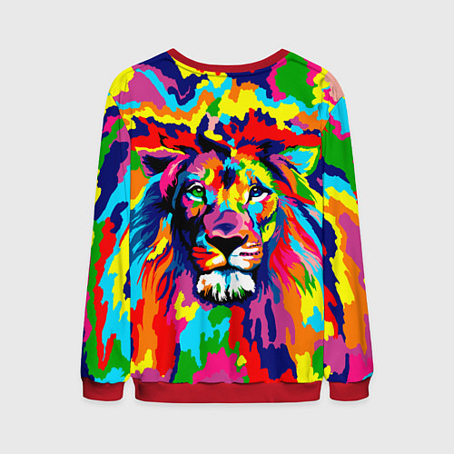 Мужской свитшот Лев Artistic Art / 3D-Красный – фото 2