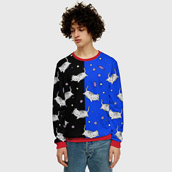 Свитшот мужской КИСЫ, цвет: 3D-красный — фото 2