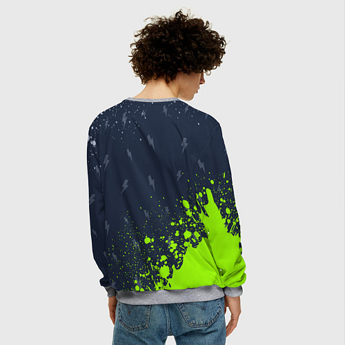 Мужской свитшот AC DС / 3D-Меланж – фото 4