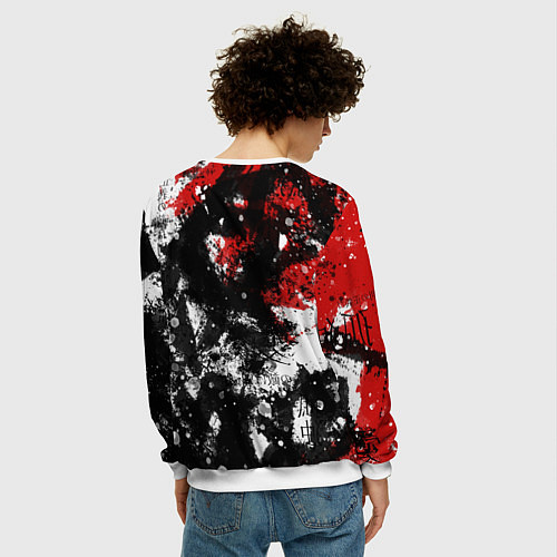 Мужской свитшот Кен канеки / 3D-Белый – фото 4