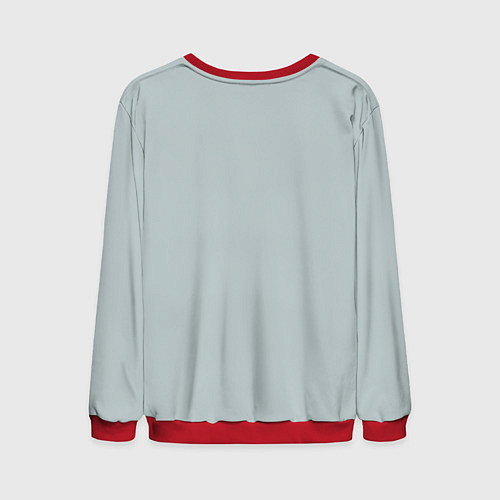 Мужской свитшот Радуга v5 - голубой / 3D-Красный – фото 2