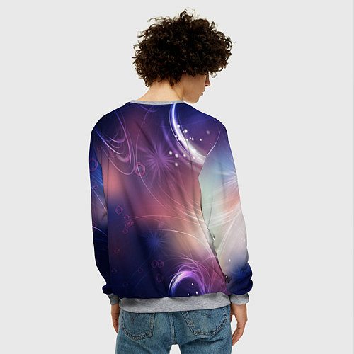 Мужской свитшот Абстракция / 3D-Меланж – фото 4