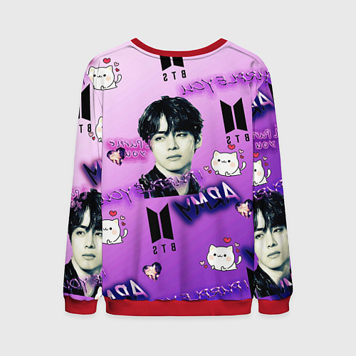 Мужской свитшот I purple you / 3D-Красный – фото 2