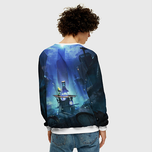 Мужской свитшот Little Nightmares 2 / 3D-Белый – фото 4