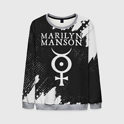 Свитшот мужской MARILYN MANSON М МЭНСОН, цвет: 3D-меланж