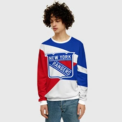 Свитшот мужской Нью-Йорк Рейнджерс, цвет: 3D-белый — фото 2