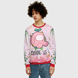 Свитшот мужской Among Us girl, цвет: 3D-красный — фото 2
