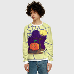 Свитшот мужской Halloween Мозайка, цвет: 3D-белый — фото 2