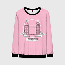 Свитшот мужской Лондон London Tower bridge, цвет: 3D-черный