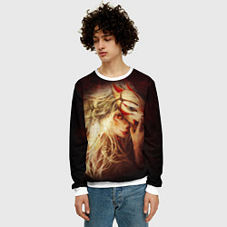 Свитшот мужской Кицуне, цвет: 3D-белый — фото 2