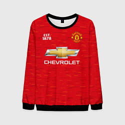 Свитшот мужской MANCHESTER UNITED 2021 - HOME, цвет: 3D-черный
