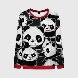 Свитшот мужской Смешные панды, цвет: 3D-красный
