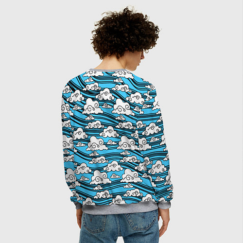 Мужской свитшот КИМОНО ТАНДЖИРО / 3D-Меланж – фото 4