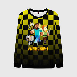 Свитшот мужской Minecraft S, цвет: 3D-черный