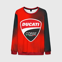 Свитшот мужской Ducati Corse logo, цвет: 3D-красный