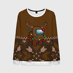 Свитшот мужской Among Us Merry Christmas Z, цвет: 3D-белый