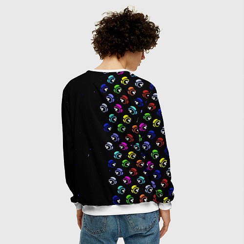 Мужской свитшот AMONG US / 3D-Белый – фото 4