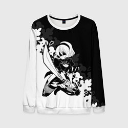 Свитшот мужской NIER AUTOMATA, цвет: 3D-белый