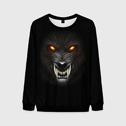 Свитшот мужской Злой Волк, цвет: 3D-черный