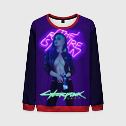 Свитшот мужской Cyberpunk 2077 V, цвет: 3D-красный