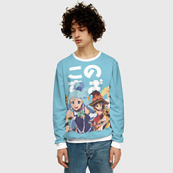 Свитшот мужской KonoSuba, цвет: 3D-белый — фото 2