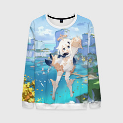 Свитшот мужской Paimon, цвет: 3D-белый