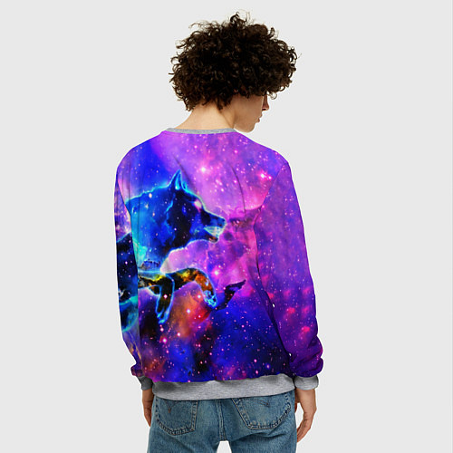 Мужской свитшот Волки / 3D-Меланж – фото 4
