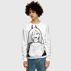 Свитшот мужской Black and White Anime, цвет: 3D-белый — фото 2